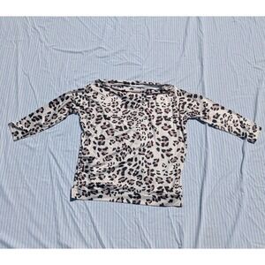 NWT Chic Boutique Rose‎ CBR White Animal Print Top Size Small Ladies